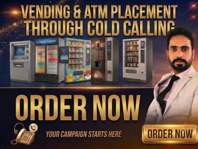 Cold calling for vending machine locator, atm placement and real estate