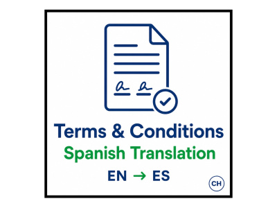 Terms & Conditions Localization from English to Spanish