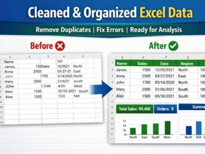 Excel & Google Sheets Data Cleaning, Formatting & Management