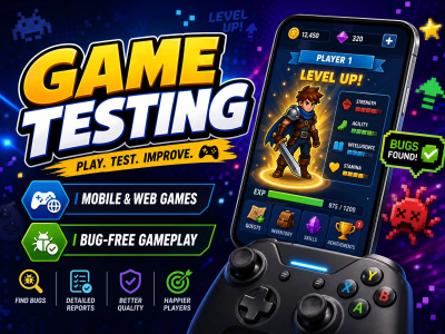 Test your web or mobile game for bugs, gameplay, and in-app purchase issues
