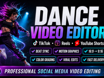 Dance Video Editing & Repurpose for TikTok, Reels & YouTube Shorts