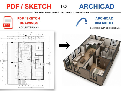 Convert PDF, Sketch or Image into an Editable ArchiCAD BIM Model
