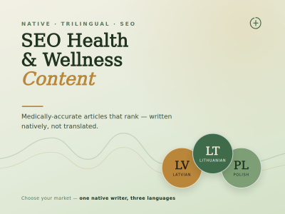 SEO-optimized health & wellness articles in Lithuanian, Latvian & Polish