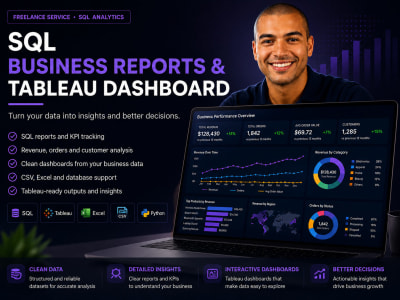 SQL business reports and a Tableau dashboard from your data