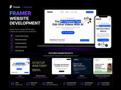 Custom Framer Website Design & Development