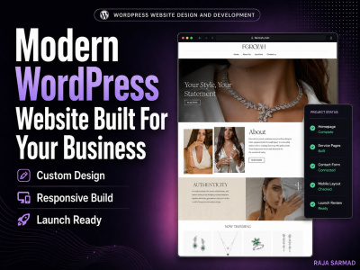 A modern WordPress website designed and developed for your business
