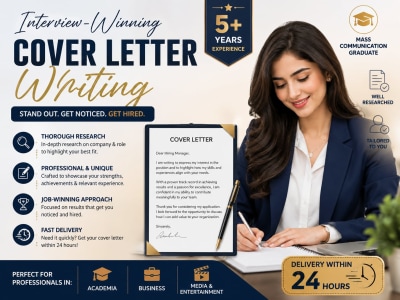 A professional cover letter for your job application quickly