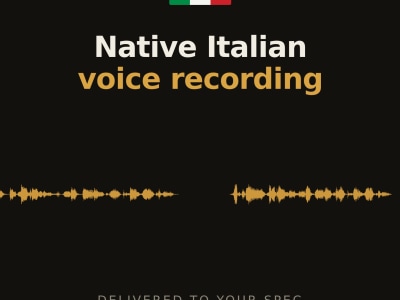 A native Italian voice recording delivered to your exact spec