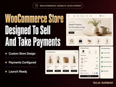 WooCommerce website development with custom design and payments
