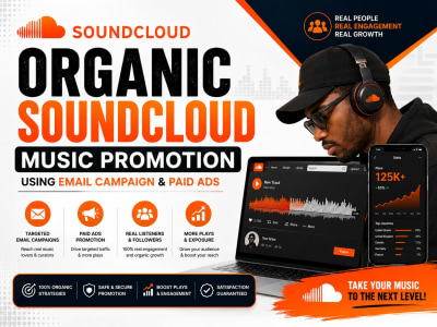 Organic soundcloud music promotion using email campaign & paid ads