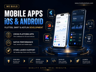 Mobile App Developer, Flutter, iOS, Android, Cross Platform App