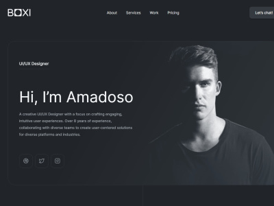 Modern UI/UX designer/developer website in Framer
