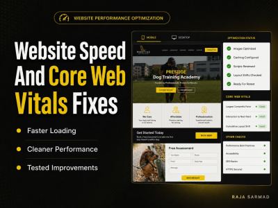 Website speed optimization and Core Web Vitals fixes