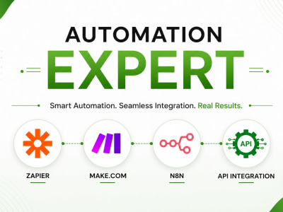 Zapier Certified Expert, Custom Zaps, Make.com, n8n, API integration