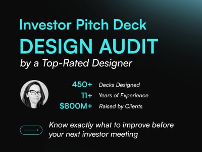 Pitch Deck DESIGN AUDIT by Top-Rated Pitch Deck Designer, Expert Feedback