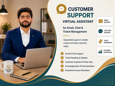 Customer support virtual assistant for email, chat, and ticket management