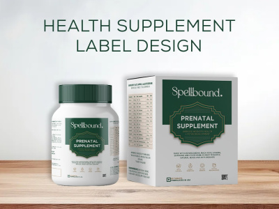 A professional supplement label and packaging design for Health business