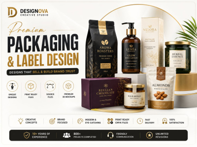 Premium packaging and label design that makes your product stand out