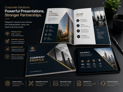 A professional company profile, capability statement and corporate brochure