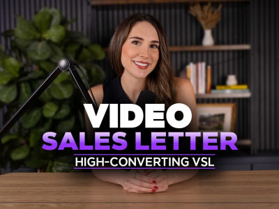 VSL video sales letter with a spokesperson