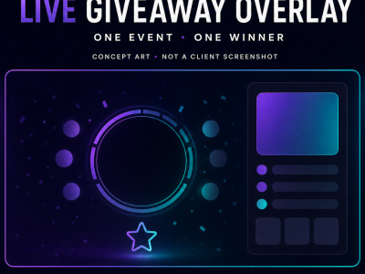 A custom YouTube giveaway overlay for PRISM live streams