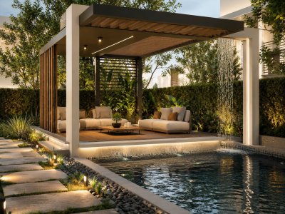Backyard & Garden Landscape Design | Site Plan + 3D Renders (V-Ray/Lumion)