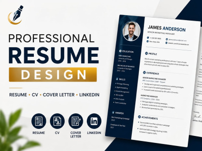 Design Executive Resume, ATS Resume, CV, Cover Letter, LinkedIn