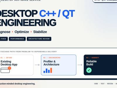 Production-ready C++/Qt desktop bug fixes and performance optimization