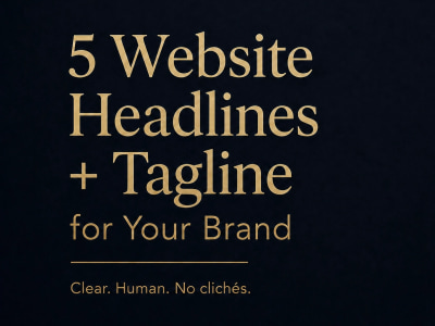 5 Website Headlines + Tagline for Your Brand