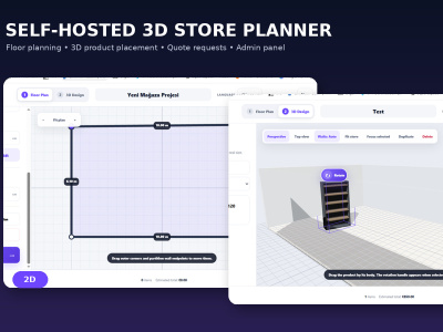 A custom self-hosted 3D store planner for your furniture business