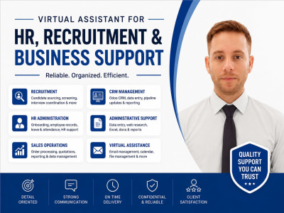 Professional Virtual Assistant for HR, Recruitment , Sales Coordinator