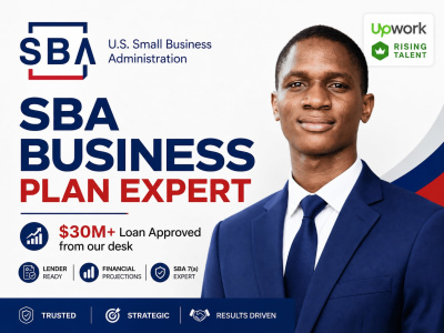 An SBA bank-ready business plan, startups business plan with financial plan