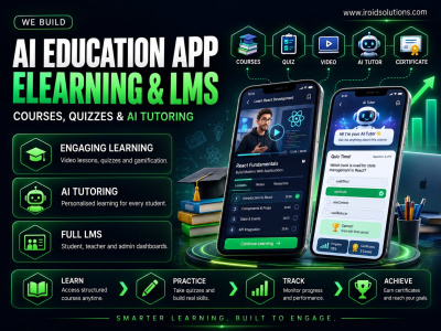 AI Education App, eLearning, LMS, Duolingo & Khan Academy Style