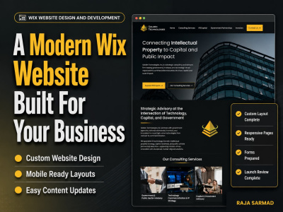 A modern Wix website designed and developed for your business