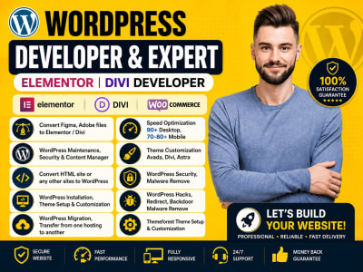 WordPress Developer, WordPress Expert, Elementor | Divi developer