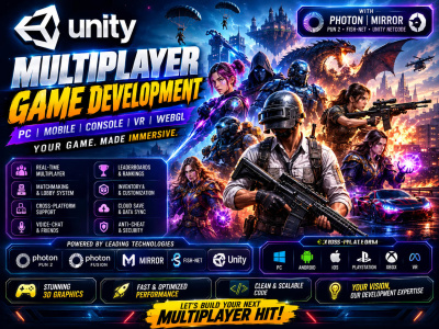 Multiplayer Game in Unity with Photon/Mirror | PC & Mobile Ready