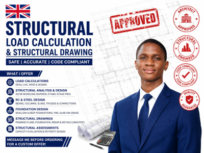 UK structural calculation, structural engineering drawing, load calculation