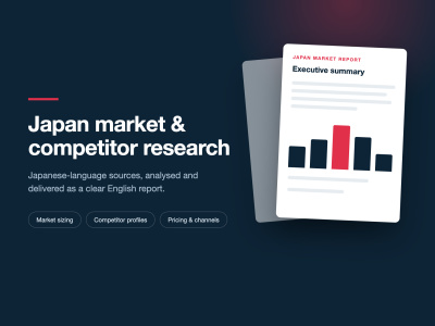 Japan market & competitor research, reported in clear English