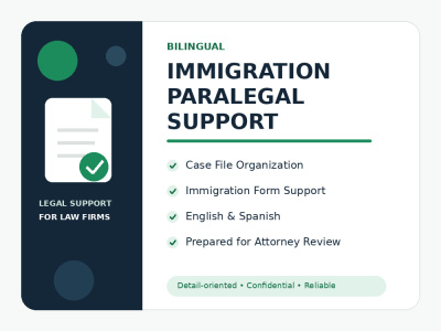 Immigration case-file organization and USCIS support for attorney
