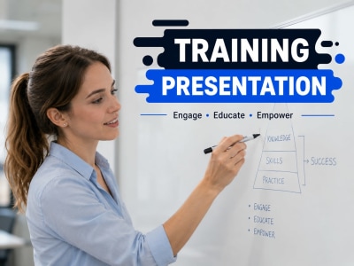 A professional training and course presentation that engages learners