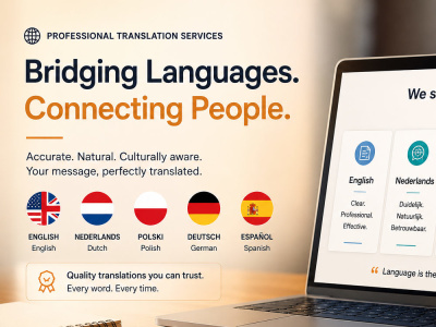 Professional Translation - English to Dutch, Polish, German, or Spanish