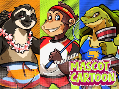 A Professional Custom Cartoon Mascot Illustration for Your Brand