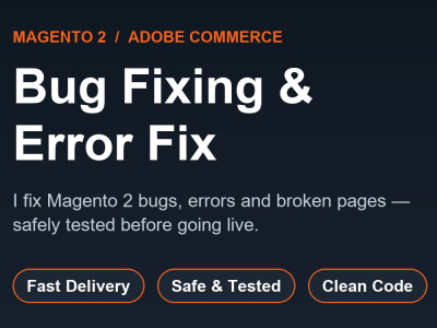 Professional Magento 2 bug fixing and error troubleshooting