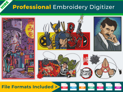 Professional Embroidery Digitizing Service | Any Image into DST PES Formats