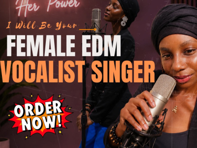 Be your edm, pop female singer and songwriter