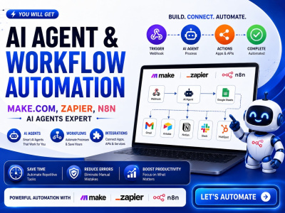 AI Agent & Workflow Automation | Make.com, Zapier, n8n | AI Agents Expert