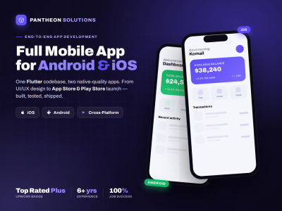 Full App for both Android and iOS