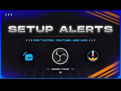 Stream elements or streamlabs alerts setup and fully configured