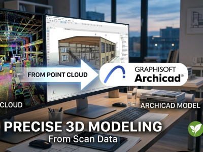 BIM 3D Model in ArchiCAD from Point cloud