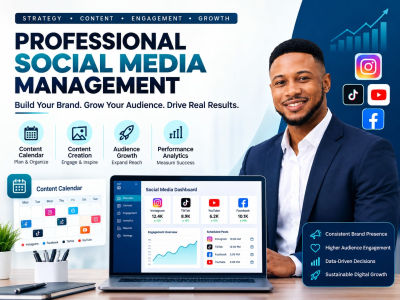 Fully managed social media presence with consistent posting and engagement